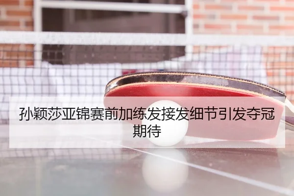 孙颖莎亚锦赛前加练发接发细节引发夺冠期待